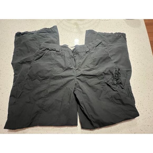 Pac Sun Pants - PAC SUN LOW RISE PUDDLE CARGO PANTS BLACK WOMENS SMALL